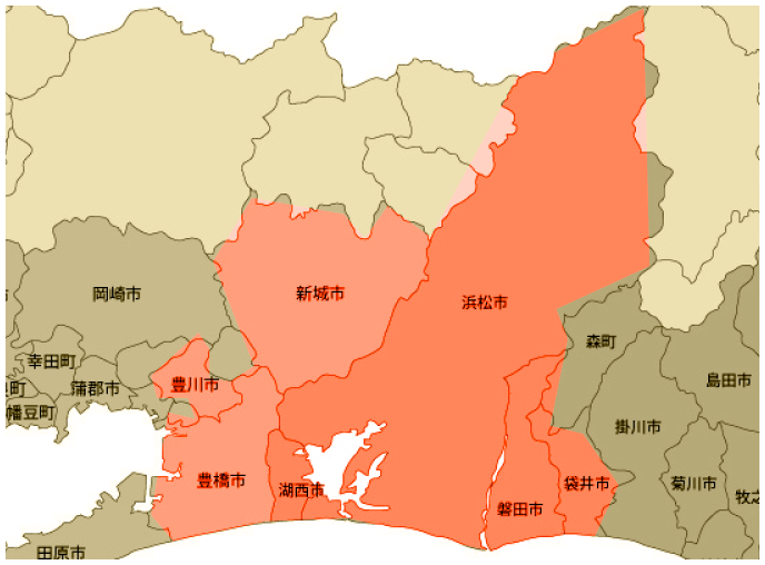 サービス対応地域マップ